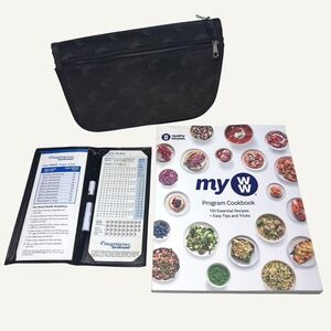 Weight Watchers My WW Program Cookbook Day Tracker Wallet Organizer Bag Bundle